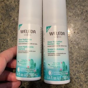 2 new bottles.  Weleda sheer hydration mist.